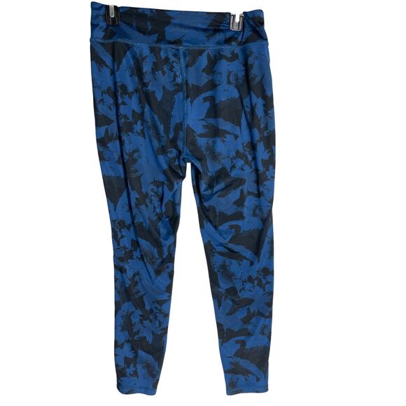 Everlast Leggings Womens Size L Blue Pull On Athleisure All Over Floral Pint Gym - Picture 2 of 5